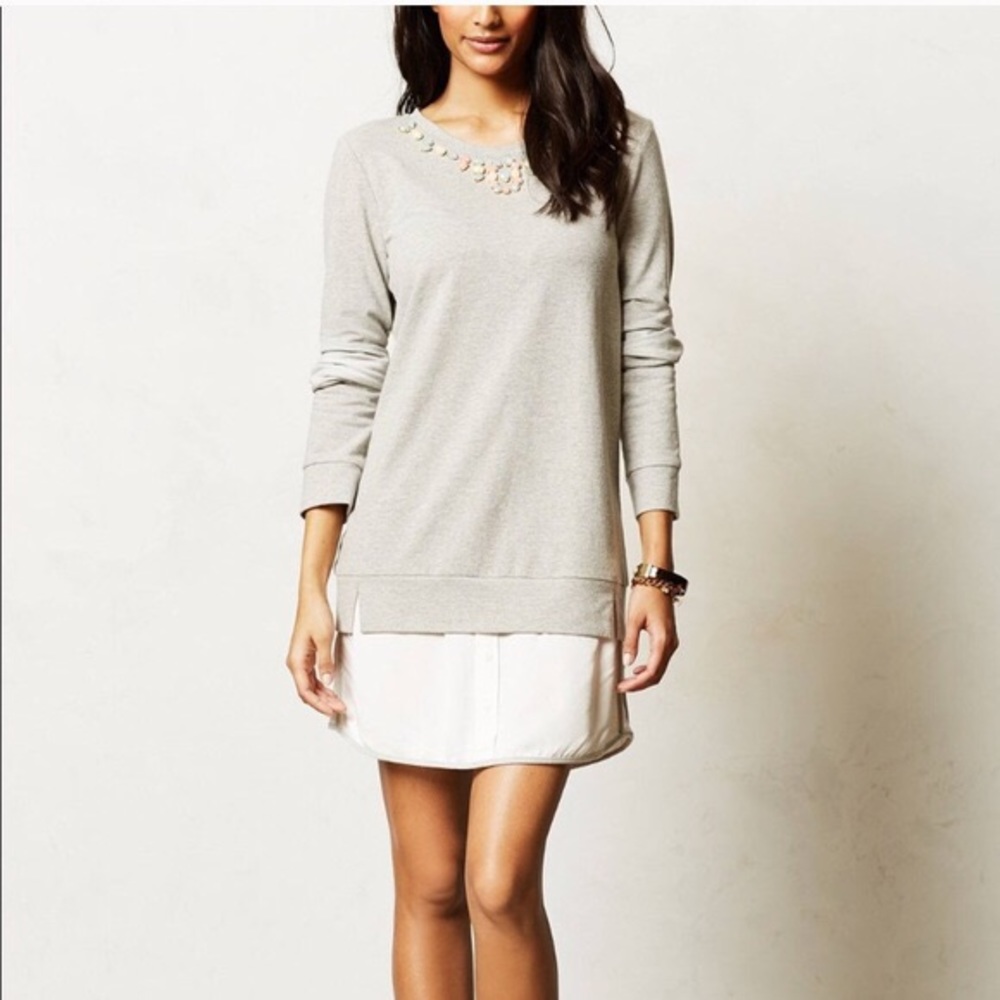 Anthropologie boundary sweater shirt dress